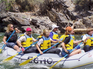 A paddle boat on the Middle Fork