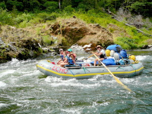 An oar boat on the Middle Fork