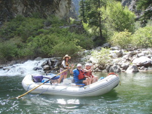 An oar boat on the Middle Fork of the Salmon