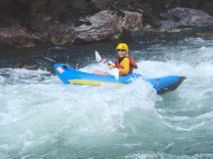 In a ducky on the Middle Fork