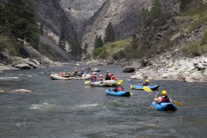 A well-spaced boat pod on the Middle Fork