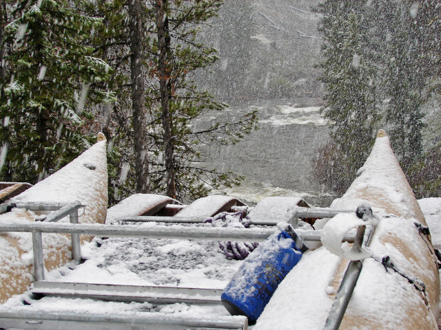 Snow at the Boundary Creek Launch Site