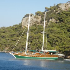 A gulet along the Turquoise Coast