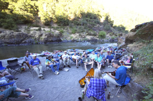 Laurie Lewis and Tom Rozum on the Rogue River